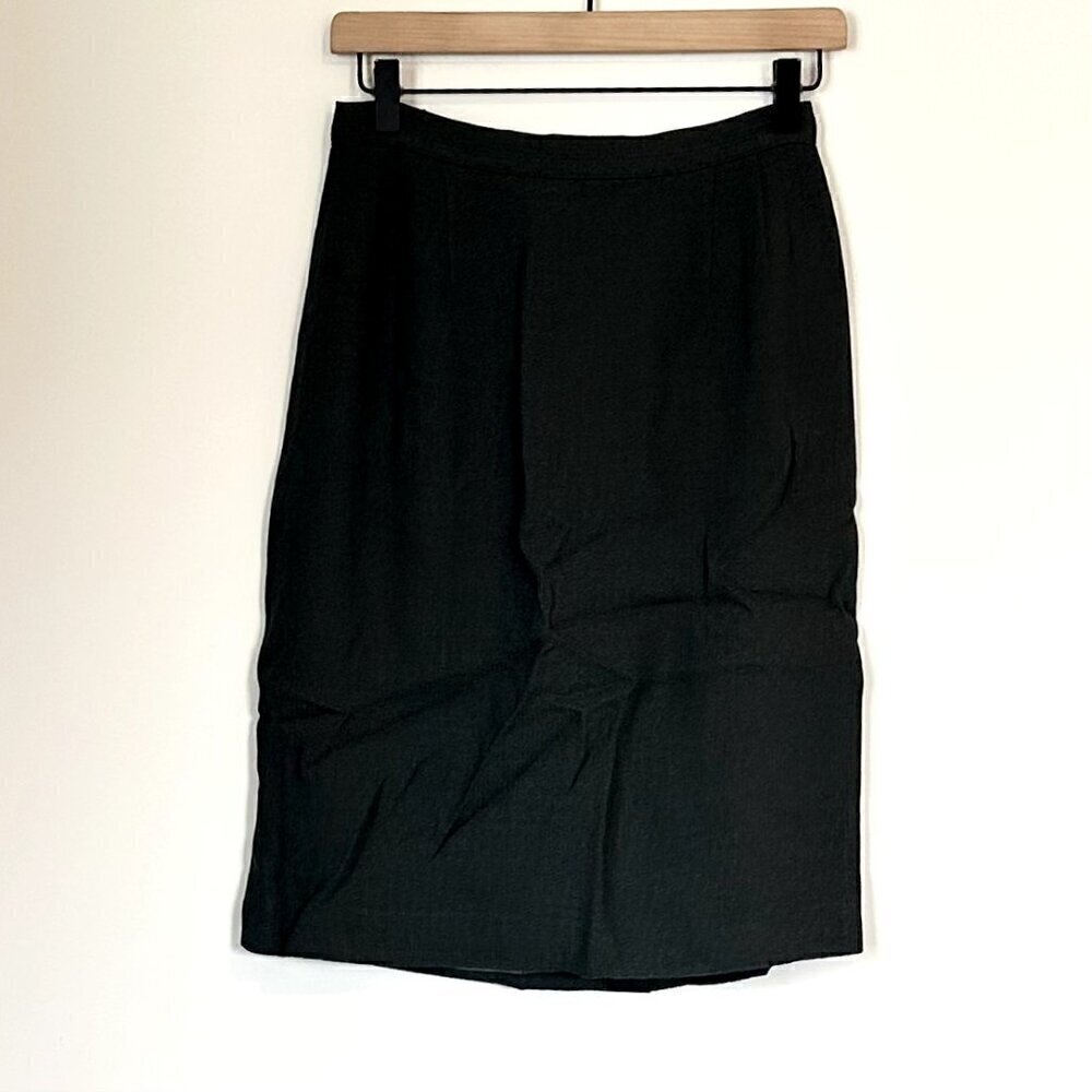 Giorgio Armani Gray Wool Pencil Skirt - Size: 44 (US Size 8)